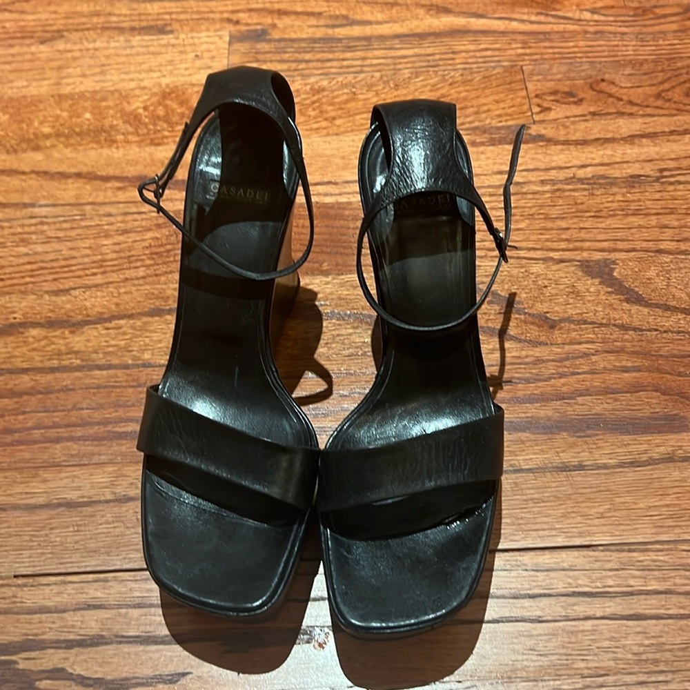 Black Casadei platform shoes